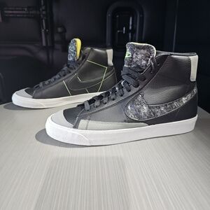 Nike Blazer Mid 77 Recycled‎ Wool Pack Black Green Grey Men CW6726-001 Size 11.5